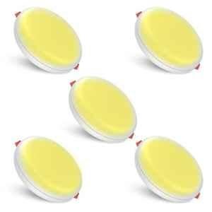 Fybros Roso 8W Polycarbonate Yellow Round Junction LED Downlight, FLS5340E (Pack of 5)