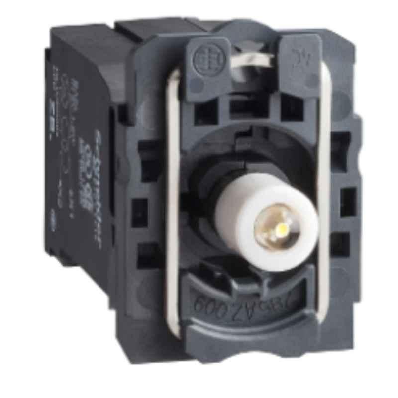 Schneider Harmony 400V White Light Block with Body Fixing Collar & BA9S LED Bulb , ZB5AV5D1