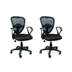 Sunview Pannet Medium Back Black Executive Office Chair (Pack of 2)