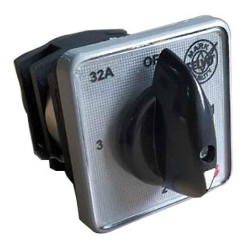 Selvo 32A 1 Pole 3 Way Phase Selector Cam Operated Rotary Switch, GSELRTS11039B