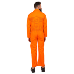 Club Twenty One Workwear Austin Cotton Orange Safety Coverall, 2002, Size: 2XL