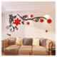 Kayra Decor 85x36 inch PVC Gorgeous Flower Wall Design Stencil, KHSNT427