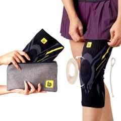 Betterhood Elastomer Black Knee Sleeve with Stabilizers for Joint Support, Size: L