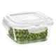 Borosil 1L Glass Transparent Klip n Store Square Storage Container with Lid, IYSQHSS1200