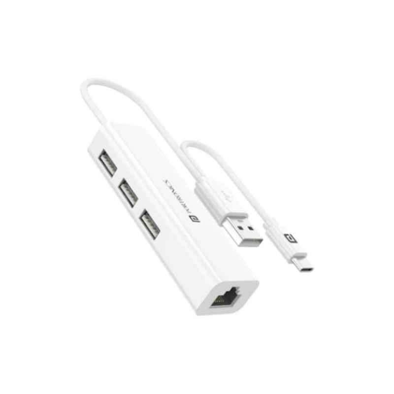 Portronics Mport 60 White Type C 4 USB Ports USB Connector, POR 1608