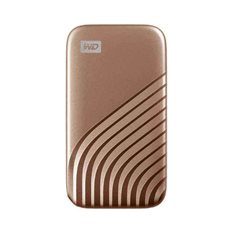 WD My Passport 500GB Gold External Solid State Drive, 619659185626