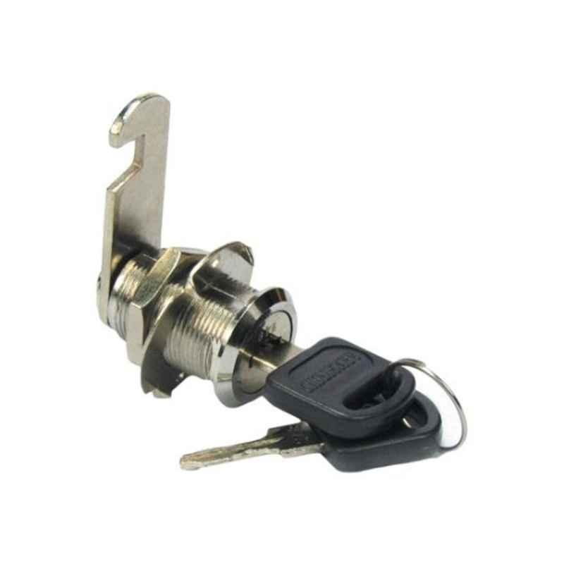 Armstrong 7x7x3cm Silver Cam Lock & Key with Mounted Flange, 50526CPCL