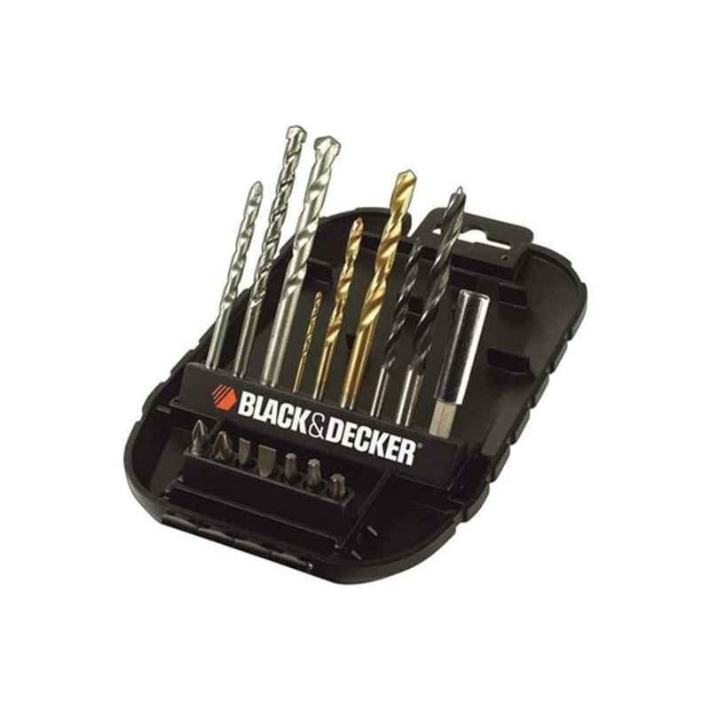 Black & Decker 16Pcs Black & Silver Drill Bits Sets, A7186-XJ