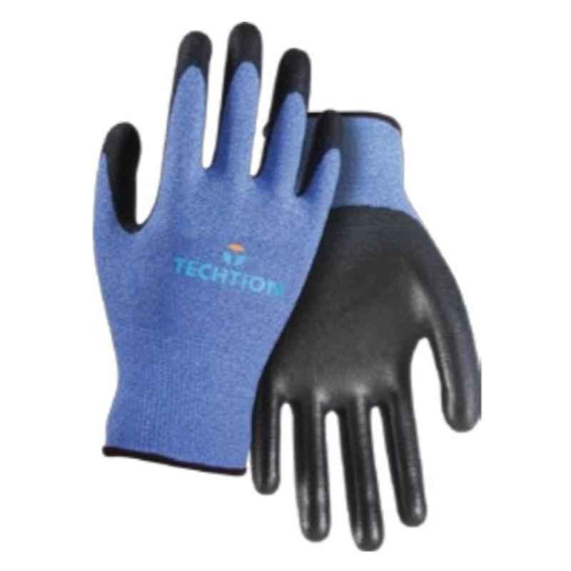 Techtion Aerolite 3 Cutpro 13 Gauge Seamless HPPE Liner with Soft Touch PU Palm Coating Safety Gloves, Size: XL