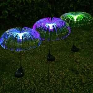 Gigalumi GL-902 Multicolor BIS Approved Solar Jellyfish Garden Light with 600mAh Battery, Fibre Optic Fountain LED & 2V Panel