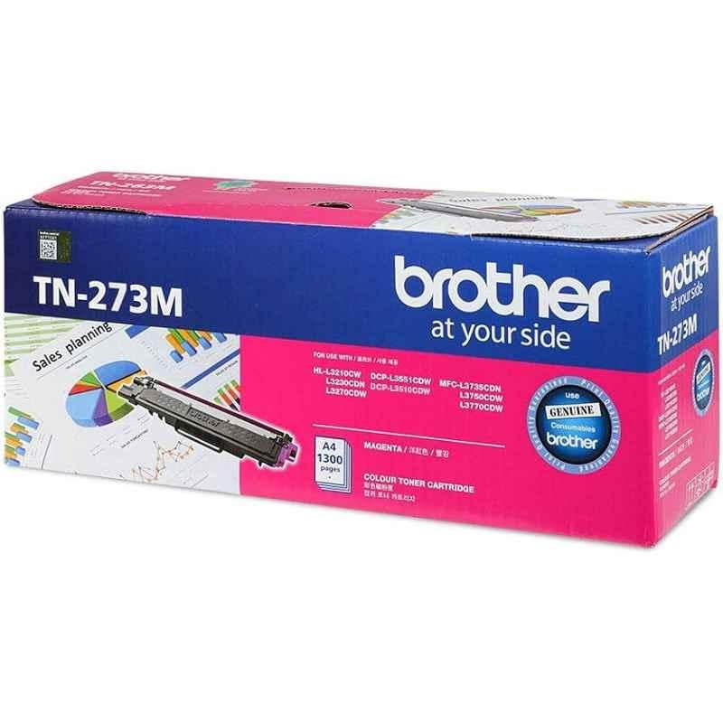 Brother Genuine Magenta Standard Yield Ink Printer Toner Cartridge, TN-273M