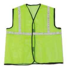 Swati Polyester Sleeveless Yellow Safety Jacket, Size: Free