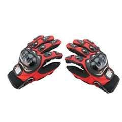 AOW PRO BIKERZ FULL FINGERD GLOVES, (RED) XL SIZE.