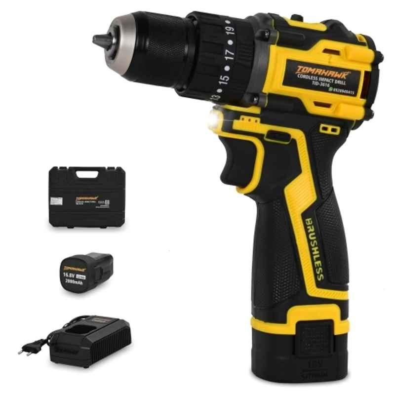 Tomahawk TID3616 16V 2Ah 10mm Cordless Impact Driver Machine with Battery, Charger & 3 Operation Modes
