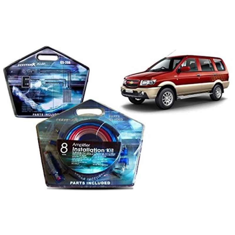 Auto Pearl Geestar Plus 8 Guage 2 Channel Amplifier Full Installation Kit for Chevrolet Tavera, GS-208