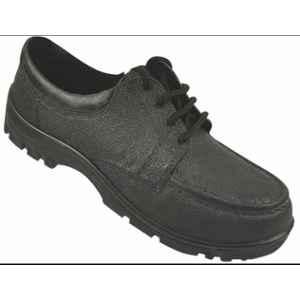 Agarson Goblin PVC Steel Toe Single Density Black Safety Shoes, Size: 6