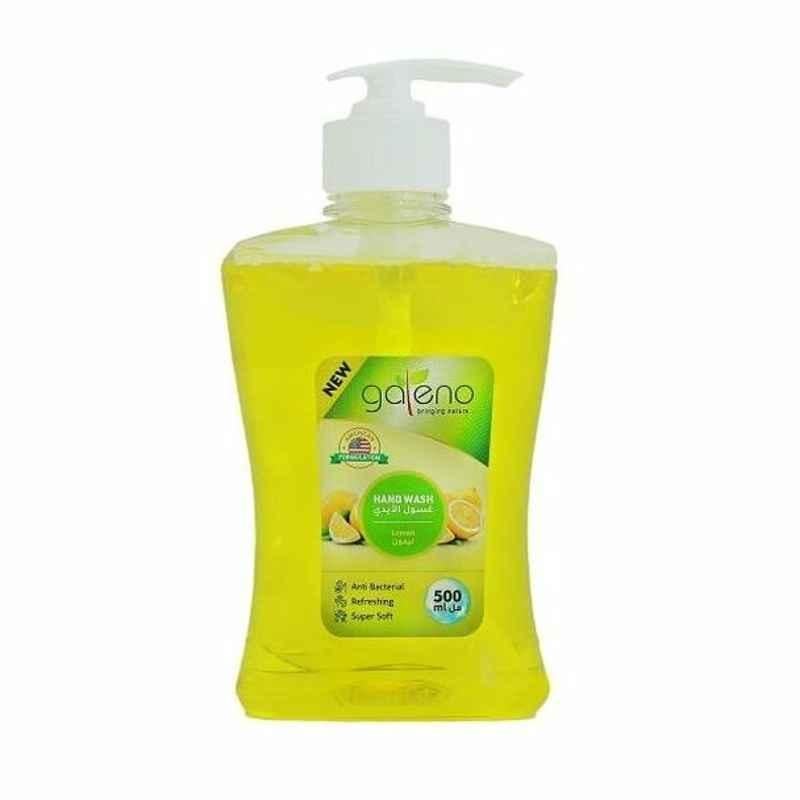 Galeno Anti-Bacterial Liquid Hand Wash, GAL0291, Lemon, 500ml, 12 Pcs/Pack