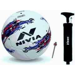 Nivia Storm Football with Pump (Pack of 2), Size: 5