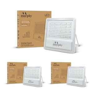Murphy Optix 200W 6500K Aluminium Cool White LED Flood Light for Outdoor (Pack of 3)