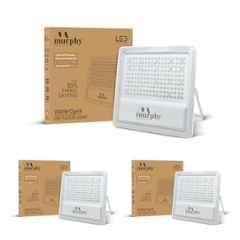 Murphy Optix 200W 6500K Aluminium Cool White LED Flood Light for Outdoor (Pack of 3)