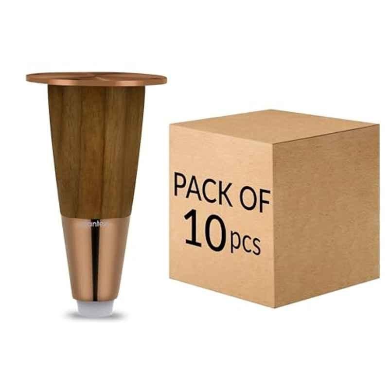 Plantex 4 inch Stainless Steel Rose Gold Sofa Leg/Bed Furniture Leg Pair for Home/Furniture Sofa Leg for Table/Support Leg/Furniture Leg (Pack of 10), APS-DTS-55-4IN-RG-SOFA-LEG-PAIR-PK-5