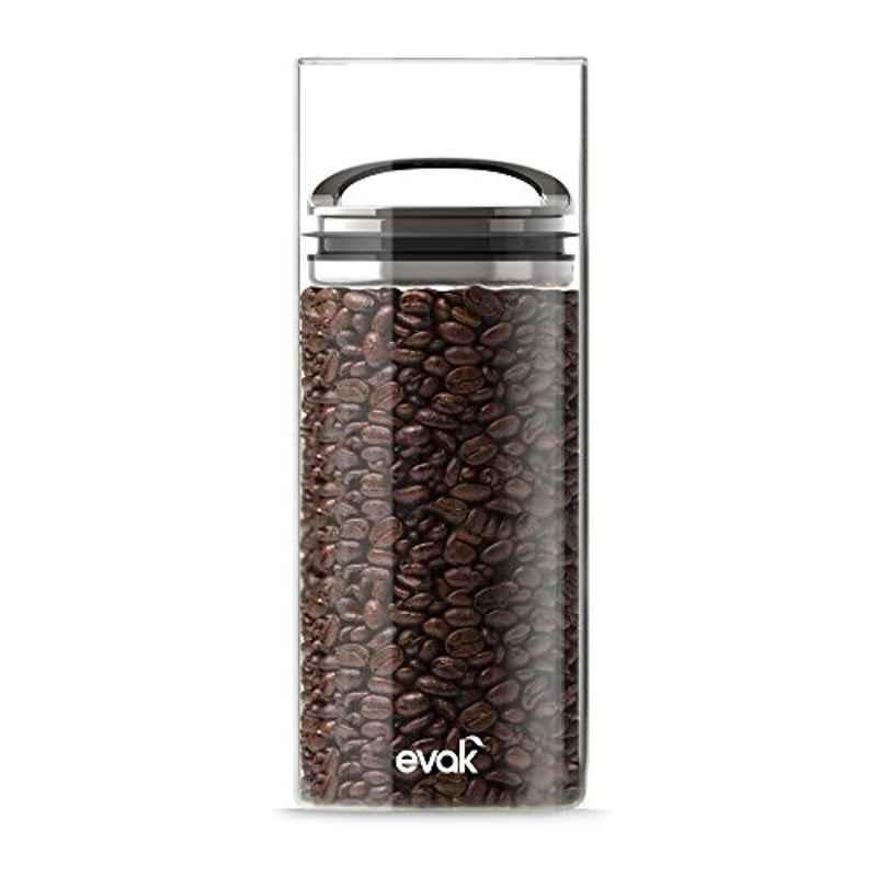 Prepara Evak 3026 Glass Black Food Storage Container with Handle, Size: Large
