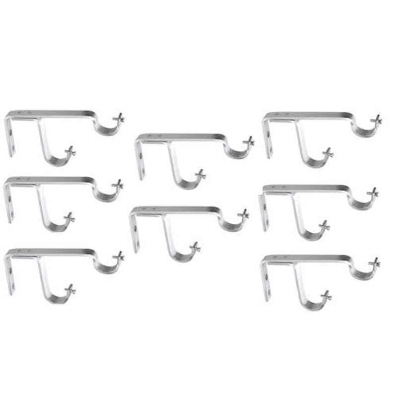Nixnine Stainless Steel Curtain Support for Double Rod, DOU_A-956_8PS (Pack of 8)