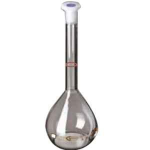 Glassco 10ml Qr Coded Clear Volumetric Flask with Penny Head Glass & Polyethylene Stopper, QR.130.520.02