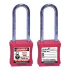 Lukko Safety 76mm Metal Red Long Shackle Safety Lockout Padlockwith 2 Keys, LS-LC46