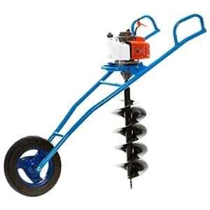 Kanak 63CC Trolley Type Earth Auger with Single Wheel & 8+12 inch Drill