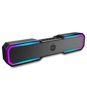 Krisons SB005 18W Multi-Media Bluetooth Sound Bar with 2400mAh Battery, Digital Display, RGB Lights, USB, SD Card, FM Radio & Auto TWS Function