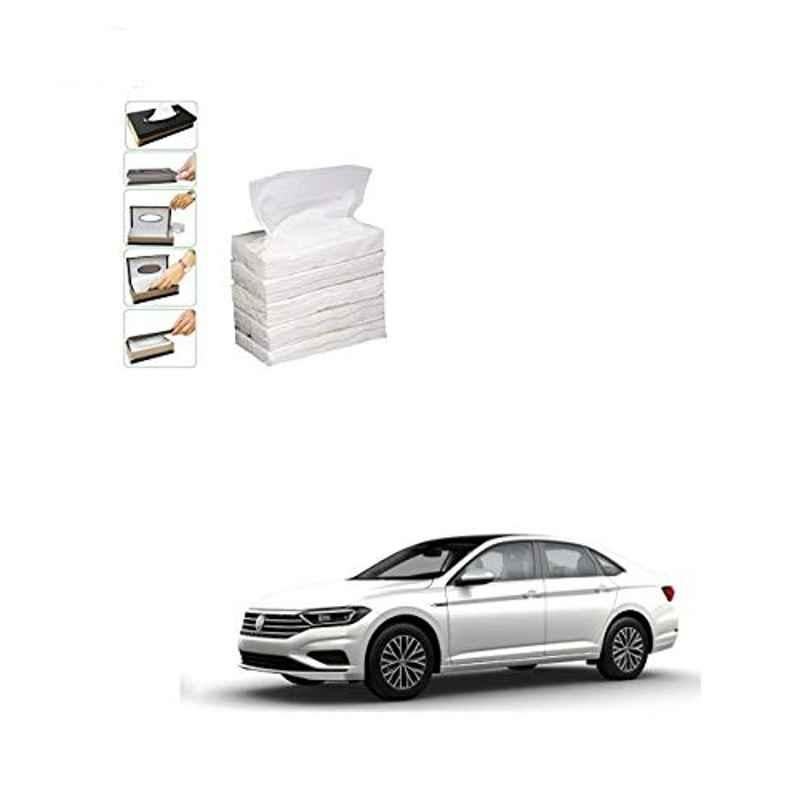 Kozdiko 100 Pulls Dispenser Box Refiller Tissue Paper with 200 Sheets for Volkswagen Jetta 2015-Present (Pack of 5)
