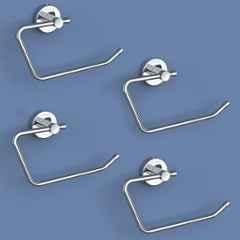Plantex Stainless Steel Bathroom Towel Holder/Hand Napkin Holder for Washbasin/Towel Hanger for Kitchen/Bathroom Accessories Chrome (Pack of 4)