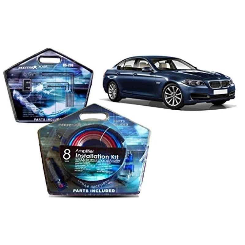 Auto Pearl Geestar Plus 8 Guage 2 Channel Amplifier Full Installation Kit for BMW 520d, GS-208