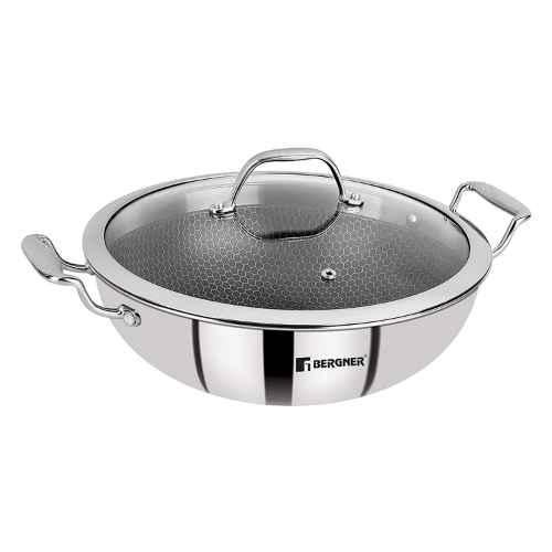 M&M - Stainless Steel Kadai with Handle / Stainless Steel Kadhai