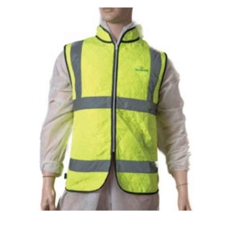 Techtion Cool Vest Multipro 350g Polyester Evaporative Cool Vest with 3M Reflective Tape, Size: L, Blue