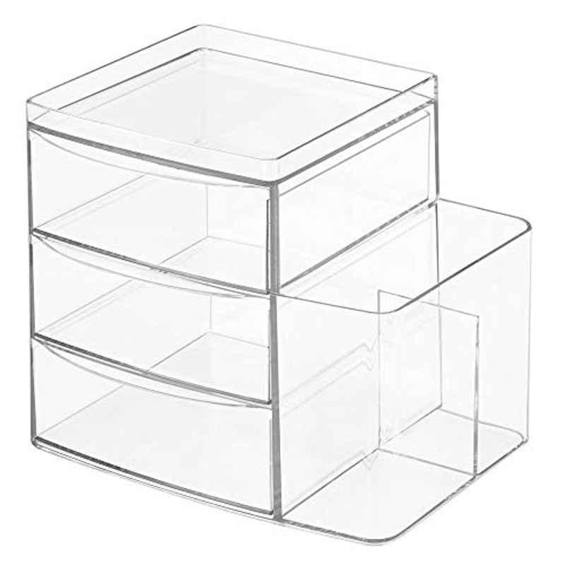 Interdesign Plastic Clear 3 Drawers Storage for Cosmetic, 111002