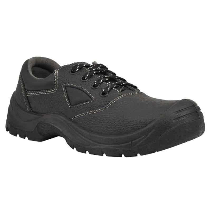 Vaultex VJE Leather Black Safety Shoes, Size: 38