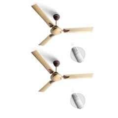 Longway Creta 50W Golden 3 Blade Remote Controlled Ceiling Fan, Sweep: 1200 mm (Pack of 2)