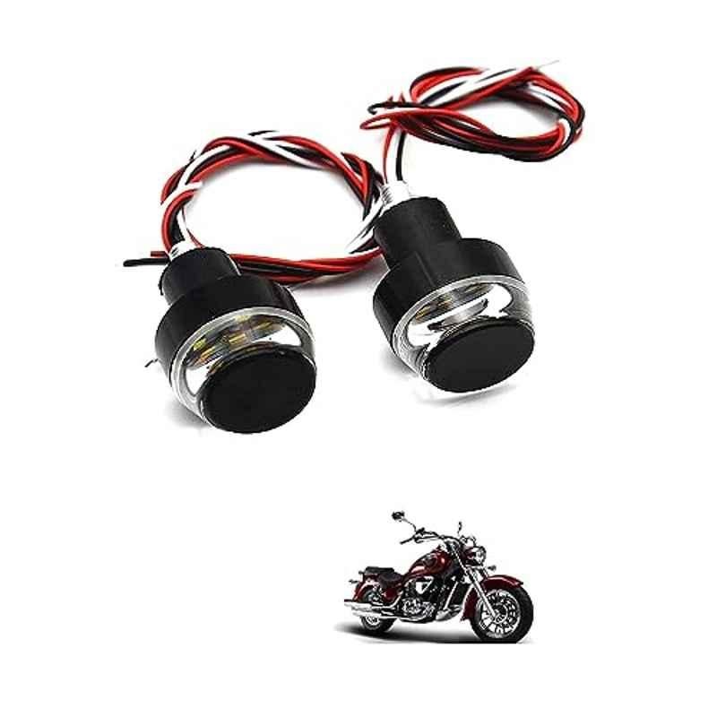 Kozdiko 2 Pcs Dual Colour Motorcycle LED Indicator Turn Signal Handle Bar Light Set for Hyosung ST7