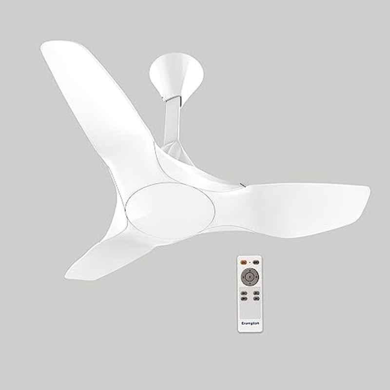 Crompton Silent Pro Enso 25W 320rpm White 3 Blade Ceiling Fan, CFSPENS36AWT5S, Sweep: 900 mm