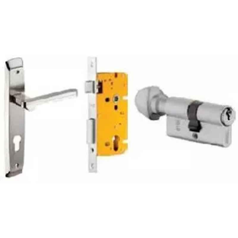 Dorset ML Series Art 60mm Stainless Steel Door Handle Lock Set with Knob & Key (Pack of 2)