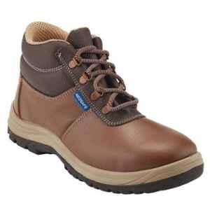 Neosafe Centaur A2025 Steel Toe High Ankle Brown ISI Marked Executive Work Safety Shoes, Size: 10