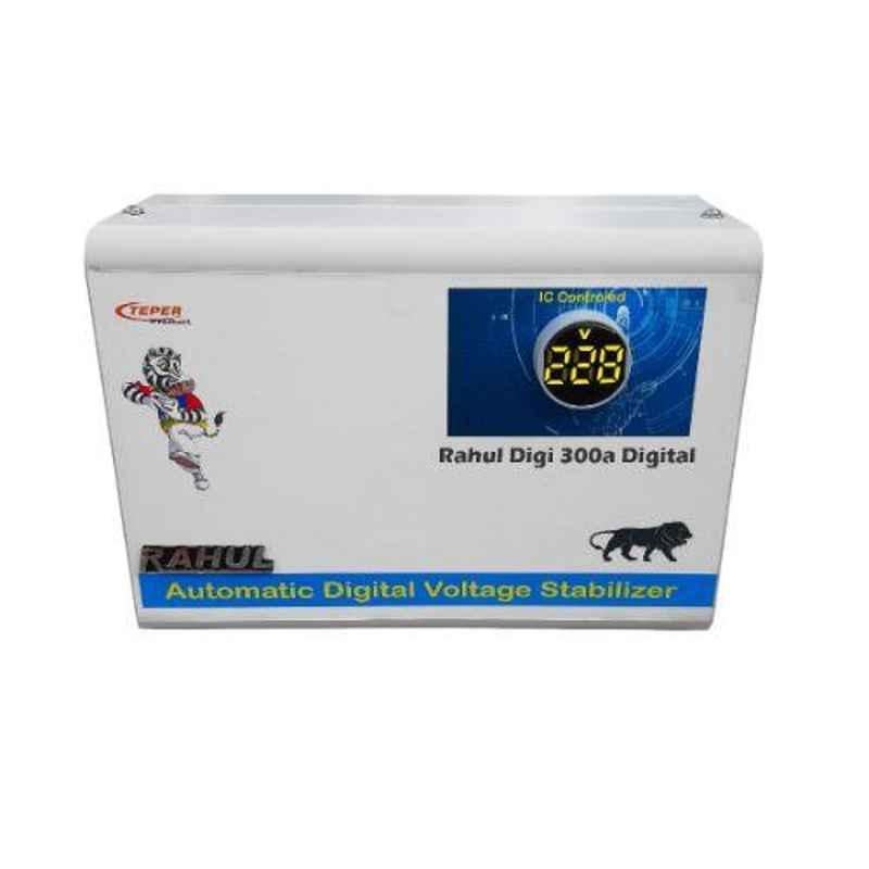 Rahul Digi 300A 1.3A 350VA White Single Phase Digital Stabilizer