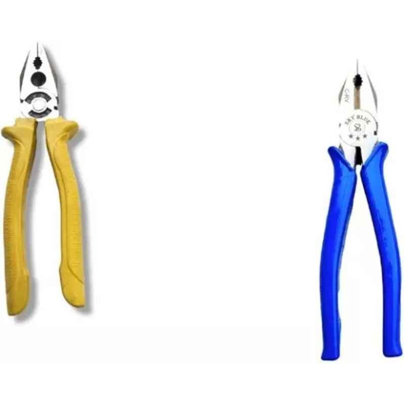 Sky Blue 2 Pcs 7.8 inch Lineman Plier Combo, SBE_PLIER_0019