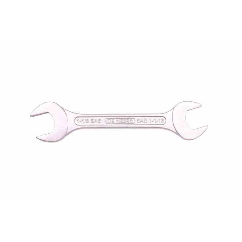 De Neers 7/16x1/2 inch Chrome Finish Double Open End Spanner