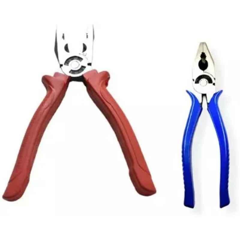 Sky Blue 2 Pcs 7.8 inch Lineman Plier Combo, SBE_PLIER_COMBO_MOD_01097