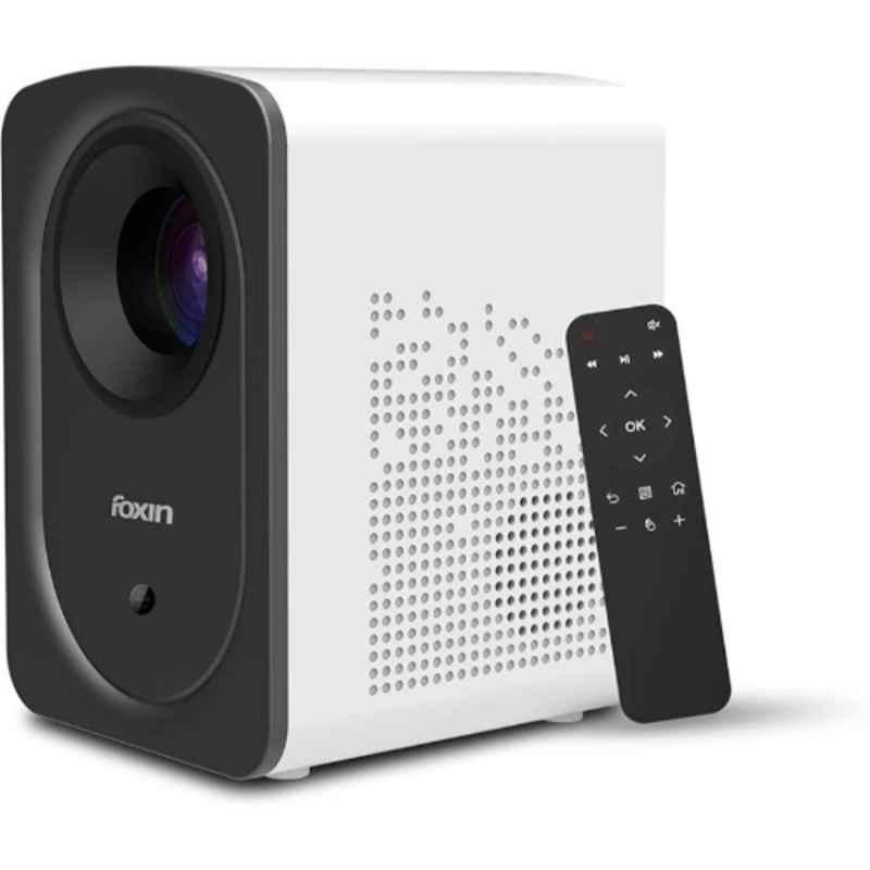 Foxin Vision 510 150 inch 5000lm White LED Smart Projector with Wi-Fi & Bluetooth Connectivity, Native 720P & 4K Support