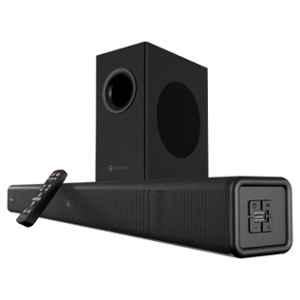 Portronics Pure Sound 107 200W Bluetooth v5.3 Black Soundbar with Wired Subwoofer, POR 2547