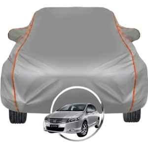 Allextreme Polyester Grey Piping Car Cover with Triple Stitched Reflective Piping for Honda City i-VTEC Fits All Model & Year, HON-CITY-IVTEC-BLK